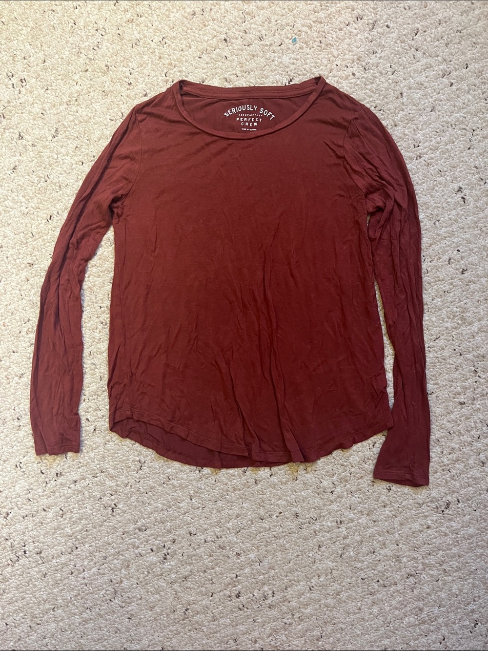 Women’s red long sleeve top
